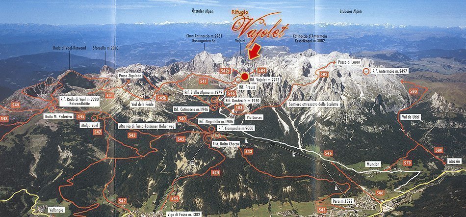 harta dolomiti harta catinaccio