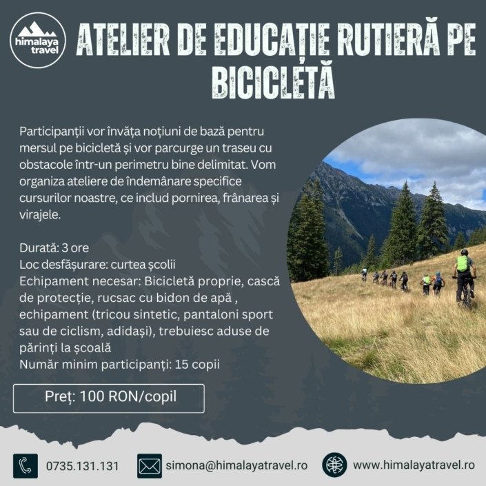 Atelier de educație rutieră pe MTB 2026
