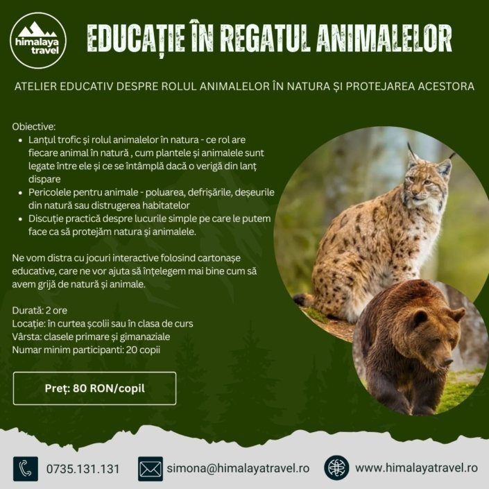 Educatie in regatul animalelor 2026