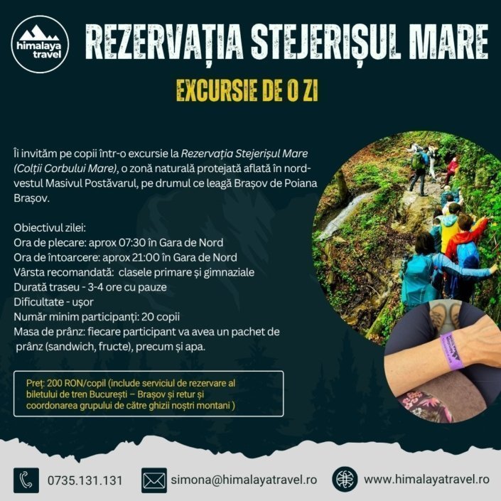 Excursie Stejeriș, Brașov